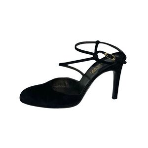 Versace Vintage Buckskin Slingback Heels (Size 8.5)